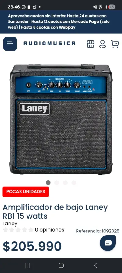 Amplificador Laney RB1 usado - miniatura 4