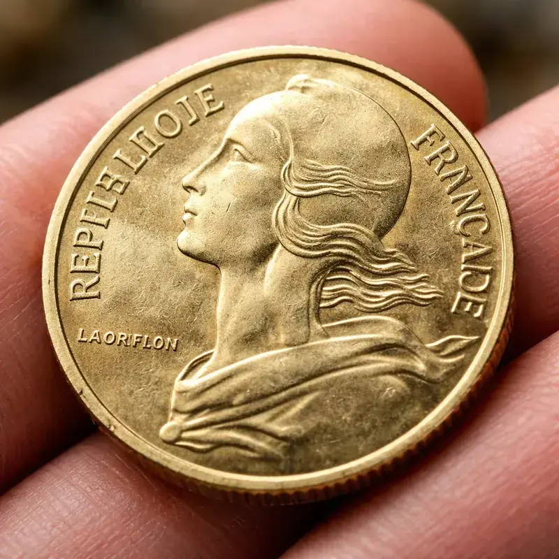 Moneda antigua francesa 20 céntimos Año 1997 - 4