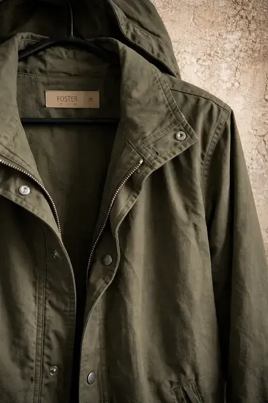 Chaqueta Foster verde militar para mujer Talla M - 3