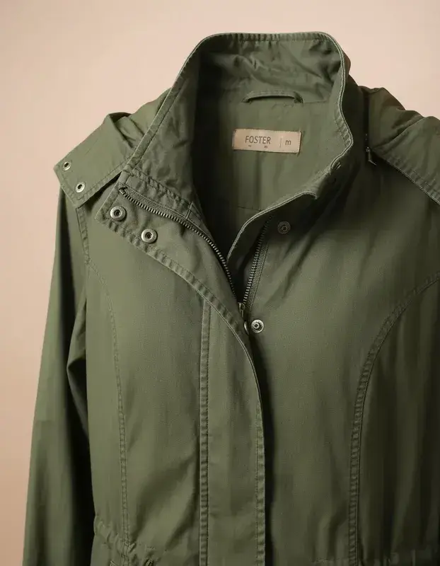 Chaqueta Foster verde militar para mujer Talla M - 4