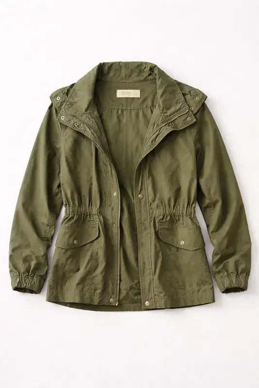 Chaqueta Foster verde militar para mujer Talla M - 6