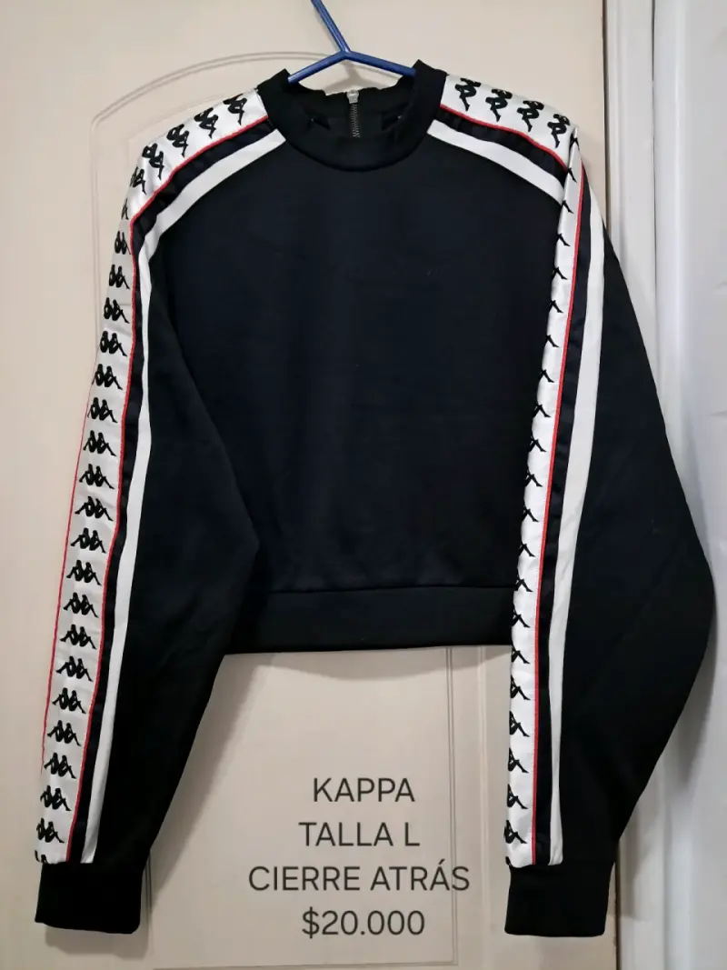 Polerón negro Kappa con franjas - 1