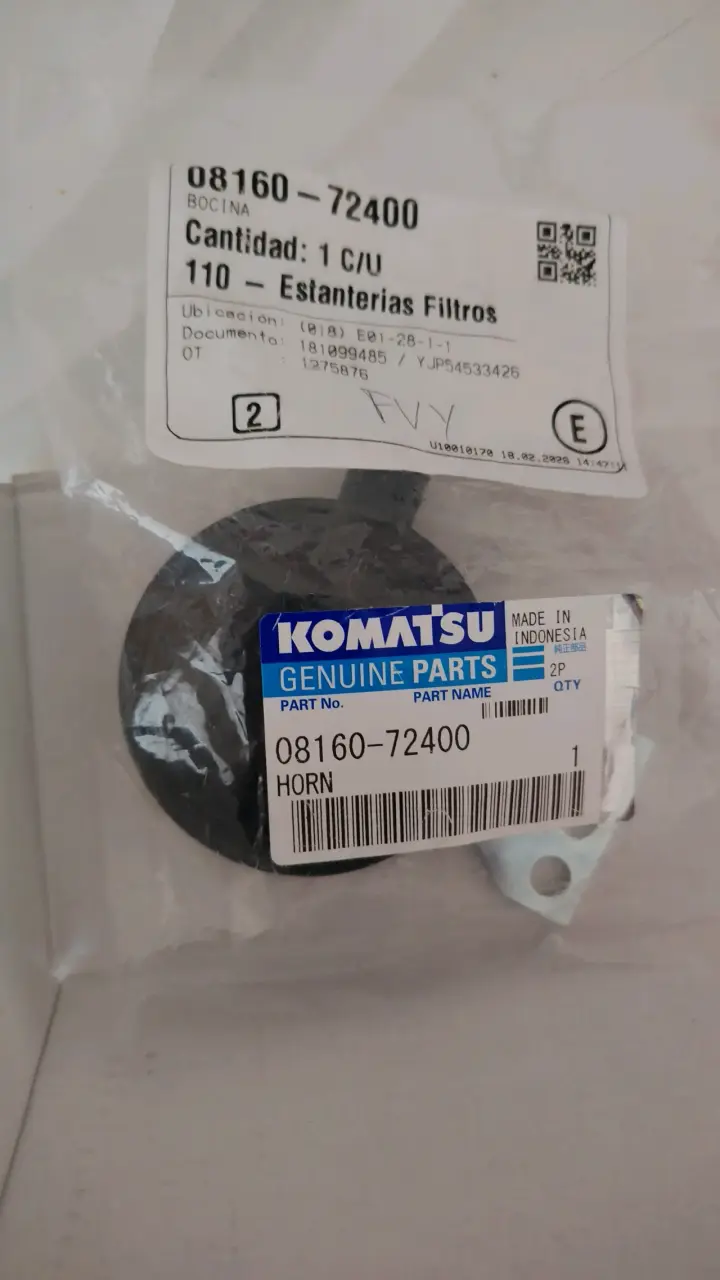Bocina Komatsu 08160-72400