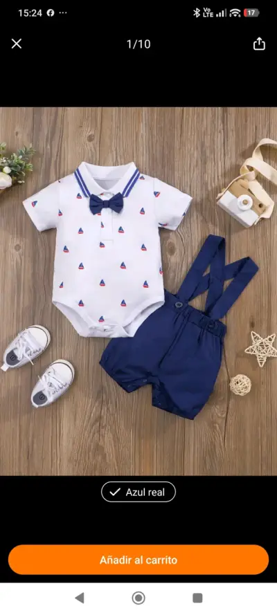 Conjunto infantil body y pantalones - miniatura 1