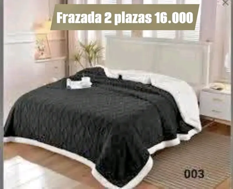 Frazada negra 2 plazas - 1