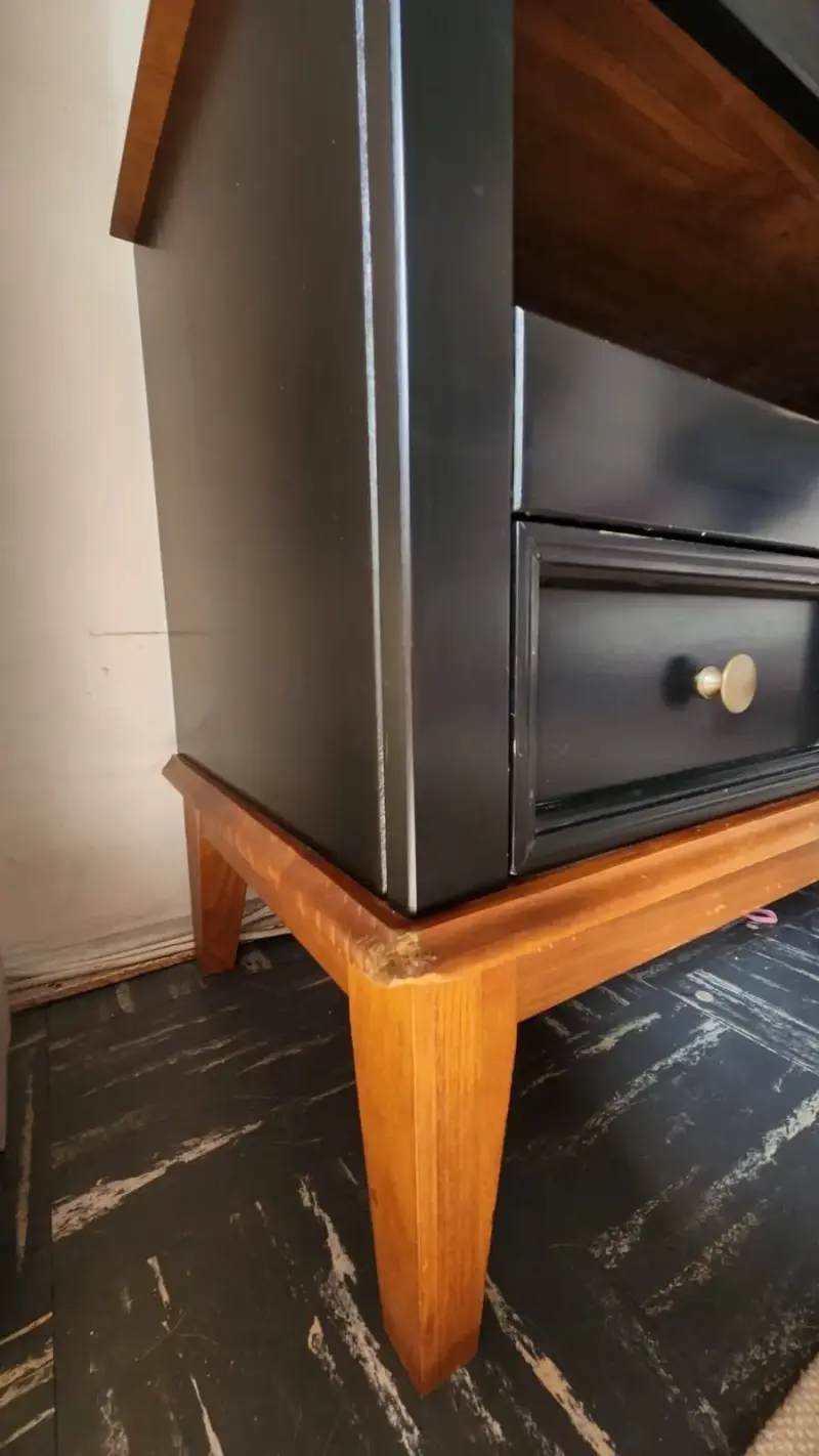 Rack TV madera pino negro - 3