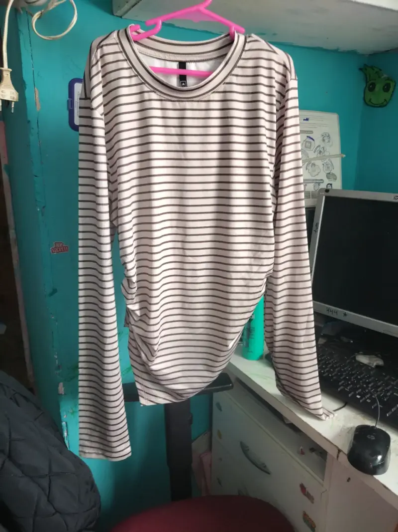Polera rayada manga larga - 1
