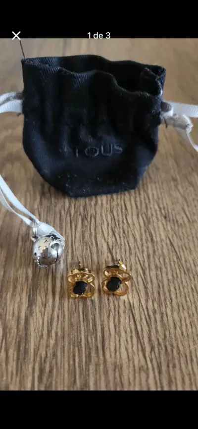 Aros Tous dorados con piedra - miniatura 1