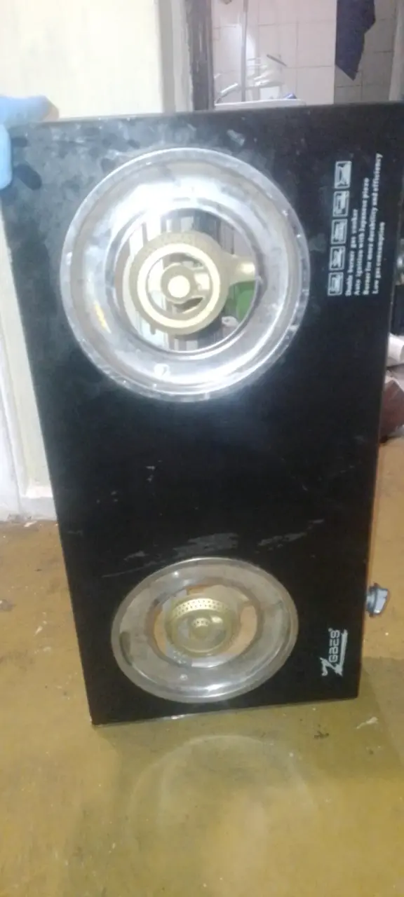 Cocina a gas de dos quemadores