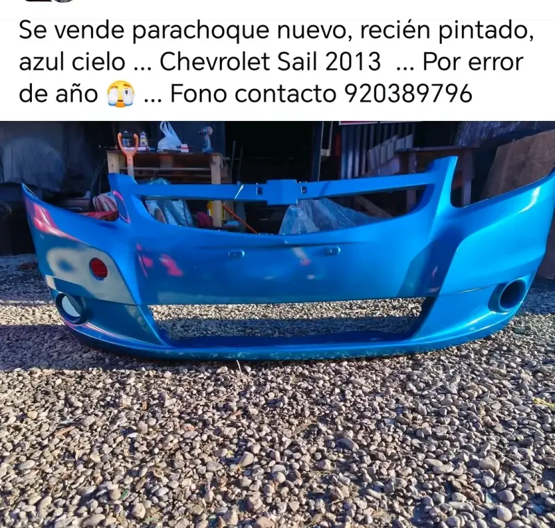 Parachoques Chevrolet Sail 2013 azul