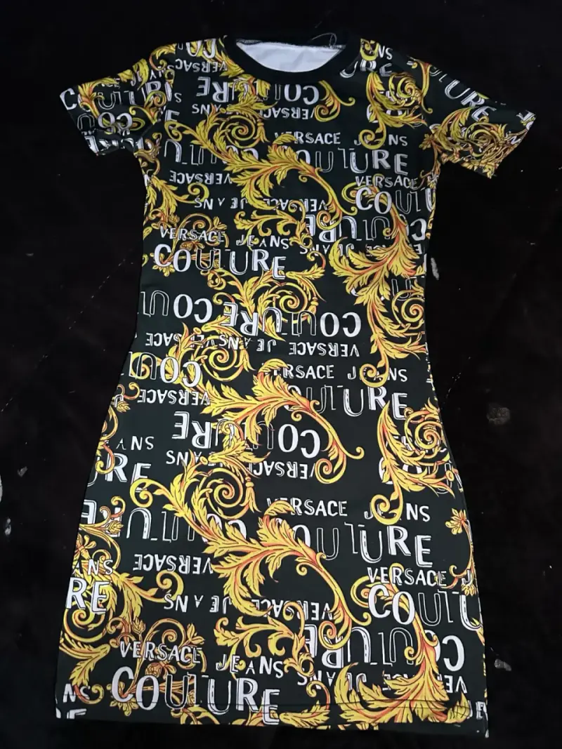 Vestido Versace estampado dorado - 2