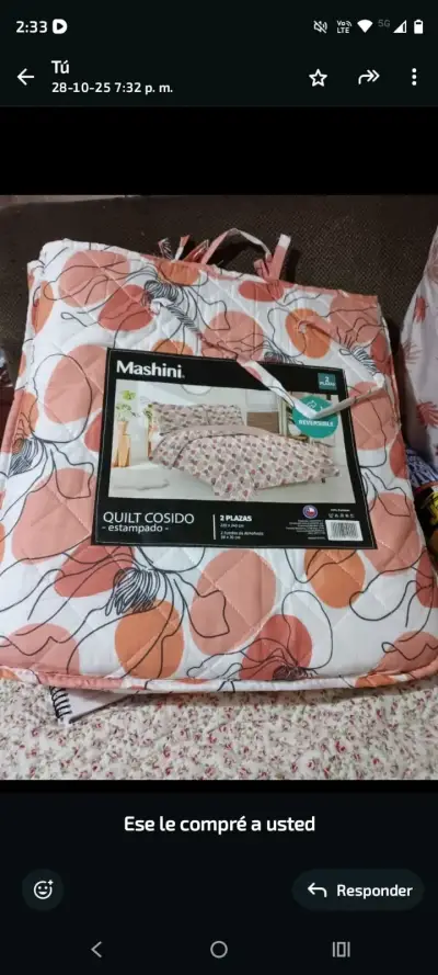 Quilt cosido estampado Mashini - miniatura 1
