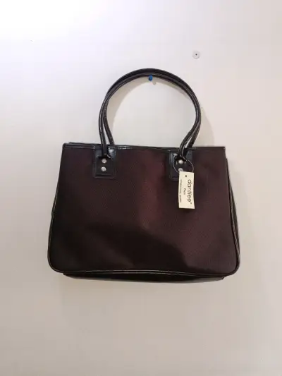 Cartera marrón con asas - miniatura 1