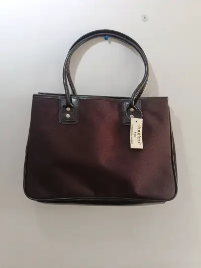 Cartera marrón con asas - miniatura 2