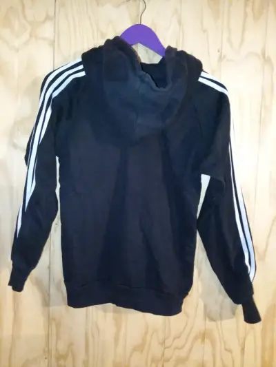 Polerón Adidas con capucha negro - miniatura 2