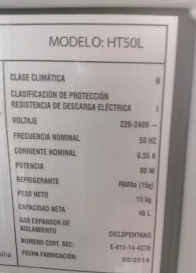 Refrigerador modelo HT50L - miniatura 1