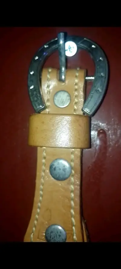 Sinturon de cuero de huaso ,buen estado - miniatura 3