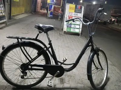 Bicicleta urbana clásica negra - miniatura 2