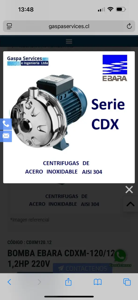 Bomba centrífuga Ebara CDXM