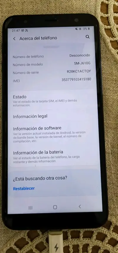 Celular Samsung Galaxy +J6 prime (buen estado) - miniatura 2