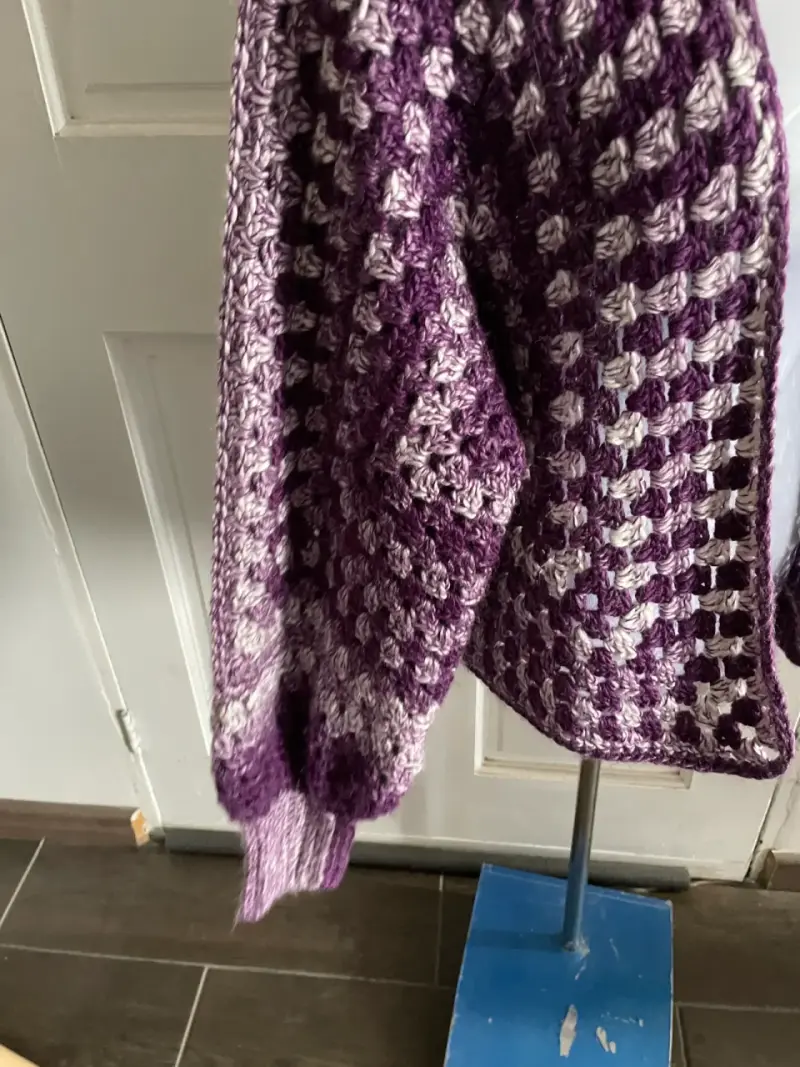 Cardigan tejido morado - 4
