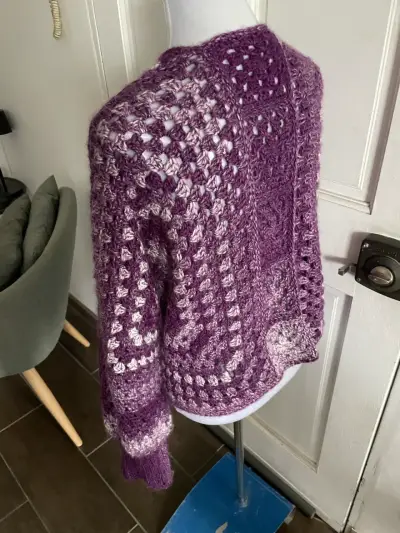 Cardigan tejido morado - miniatura 5