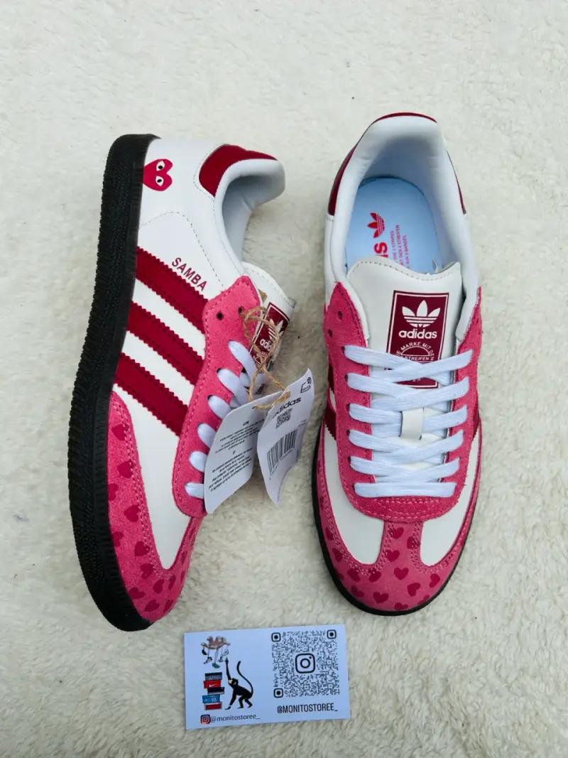Zapatillas Adidas blancas y rojas - 4