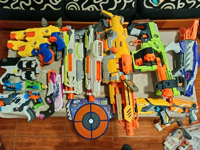 Lote de lanzadores Nerf usados - 1