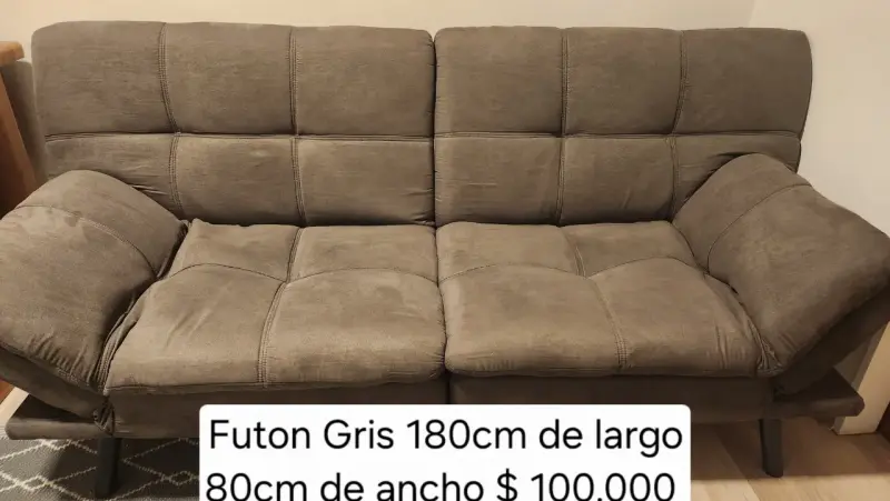 Futón Gris 180cm - 1