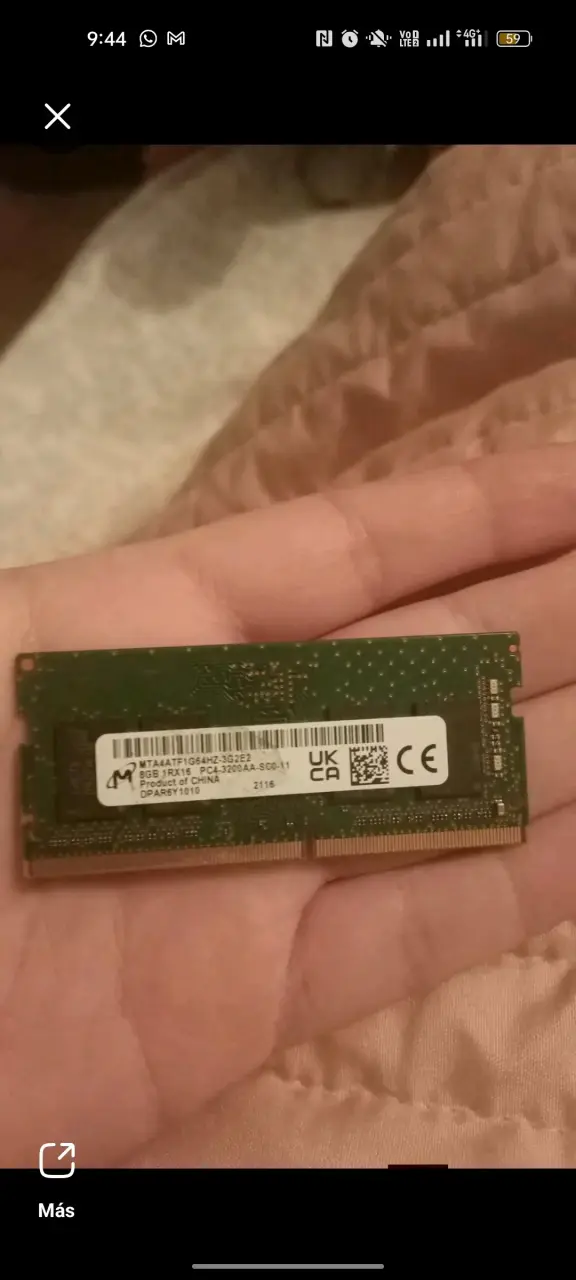 Memoria RAM 8GB DDR4
