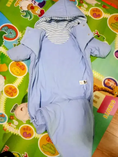 Saco de dormir para bebé azul - miniatura 1