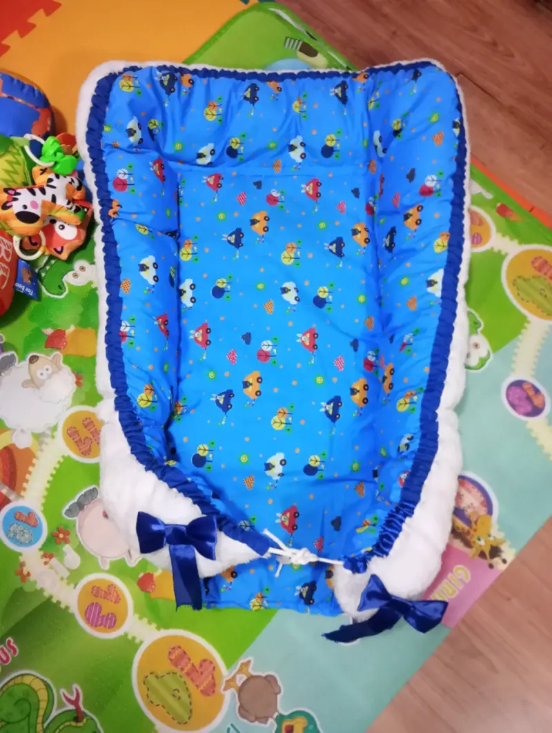 Colchón para bebé azul estampado - 2