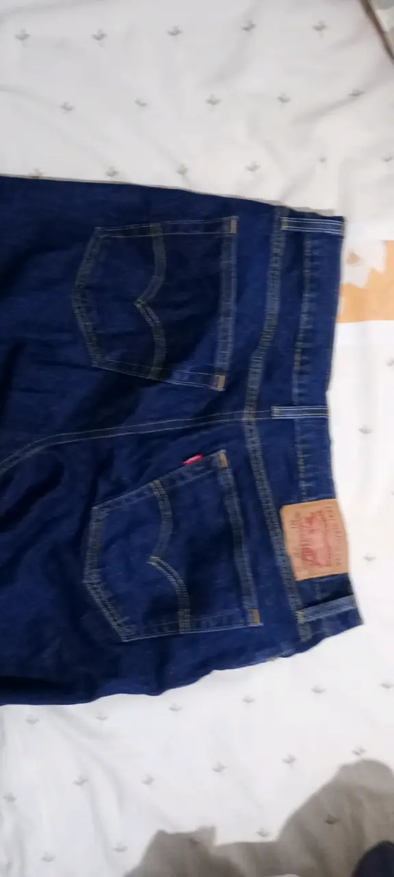 Jeans azul oscuro ajustados - 2