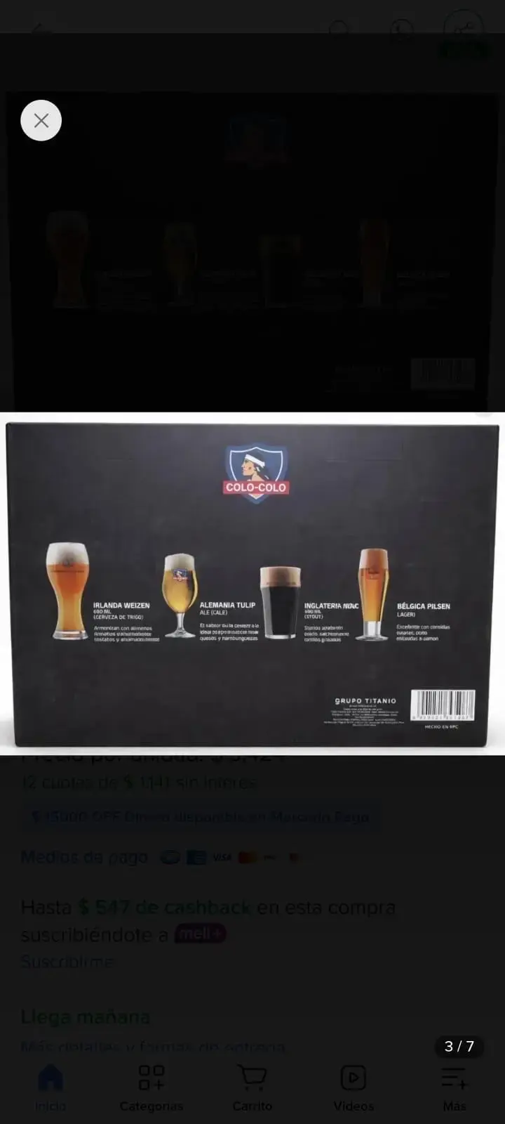 Set de 4 schoperos Colo Colo - 6