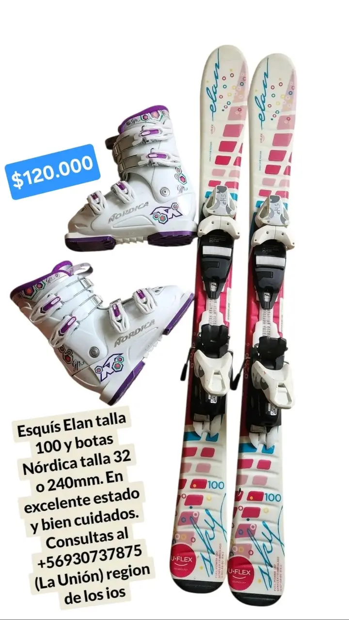 Esquí Elan y botas Nordica