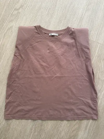 Polera básica rosa Zara - miniatura 1