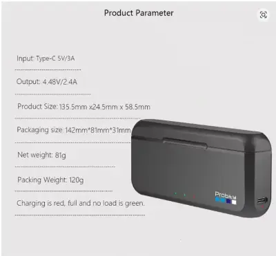 Batería de 2280mAh para GoPro Hero 13 - miniatura 2