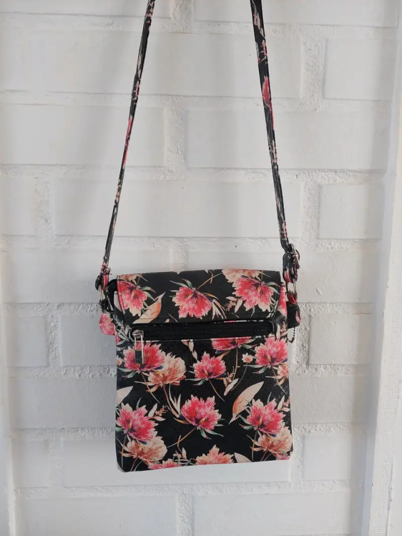 Bandolera floral negra - 2