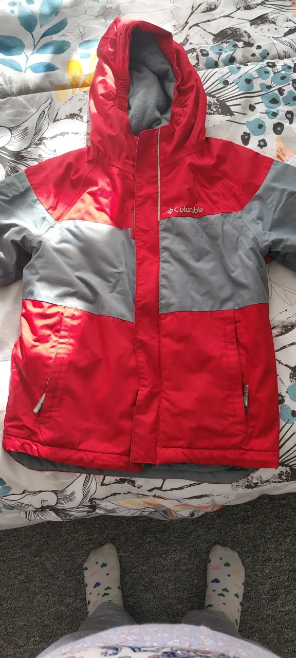 Chaqueta Columbia roja y gris - 1
