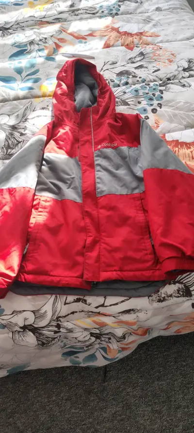 Chaqueta Columbia roja y gris - miniatura 2