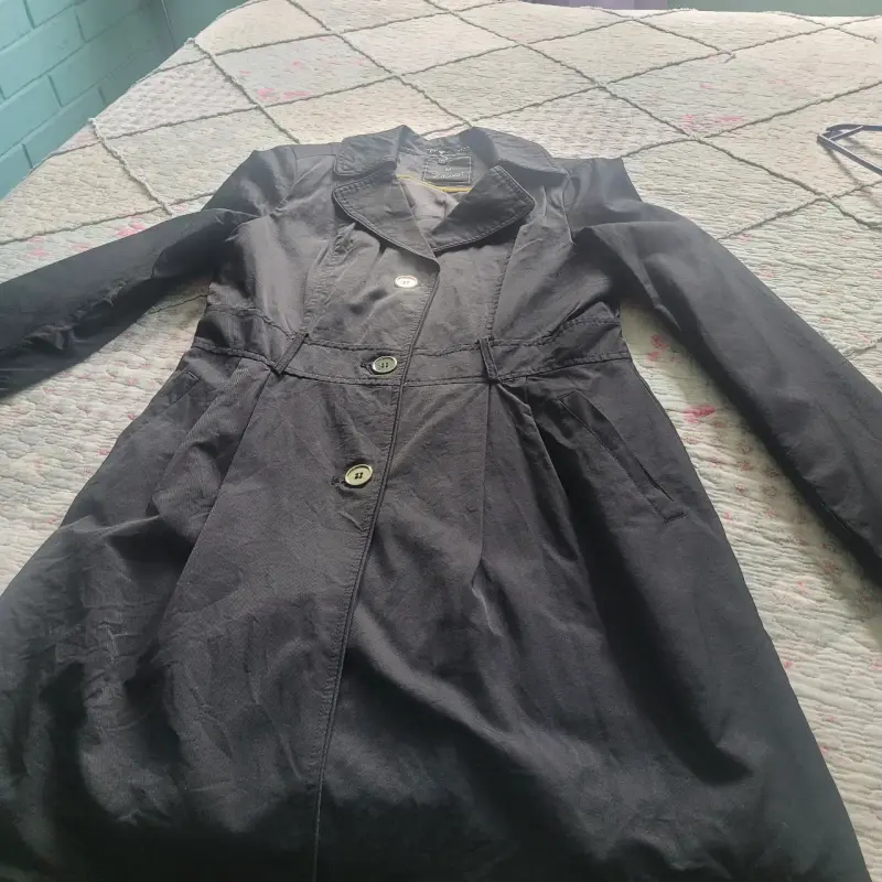 Trench negro mujer - 1