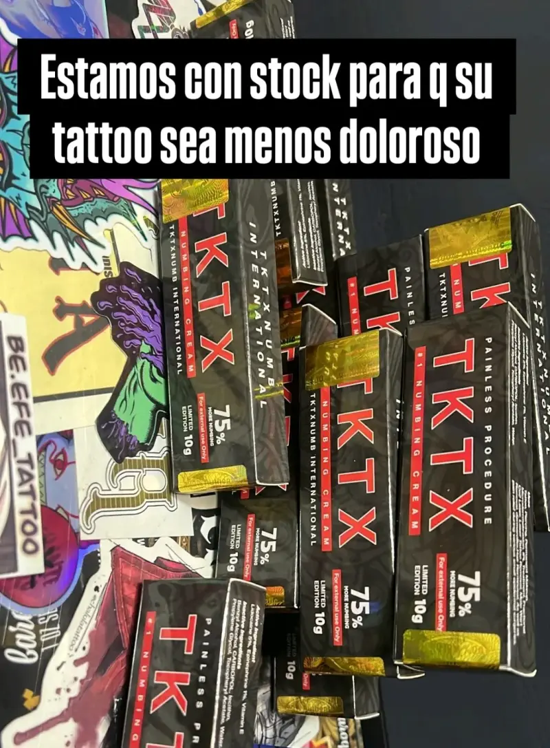 Crema anestésica TKTX para tatuajes