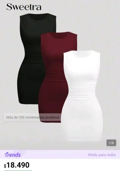 Vestidos sin mangas en colores variados - miniatura 2
