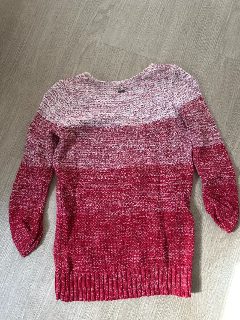 Suéter de punto rojo y blanco - 2
