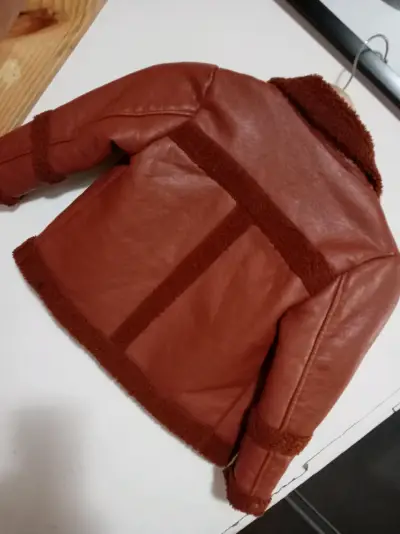 Chaqueta cuero café vintage - miniatura 1