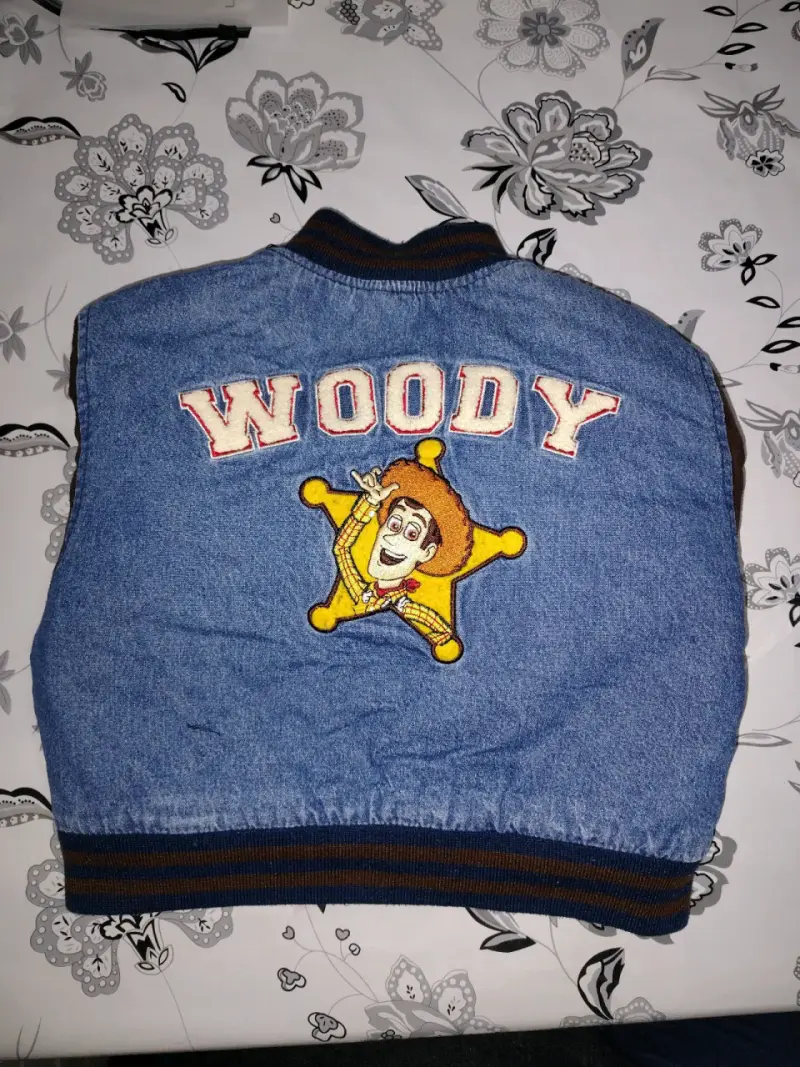 Chaqueta infantil de mezclilla y felpa - 2