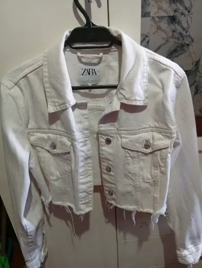 Chaqueta corta blanca Zara - miniatura 1