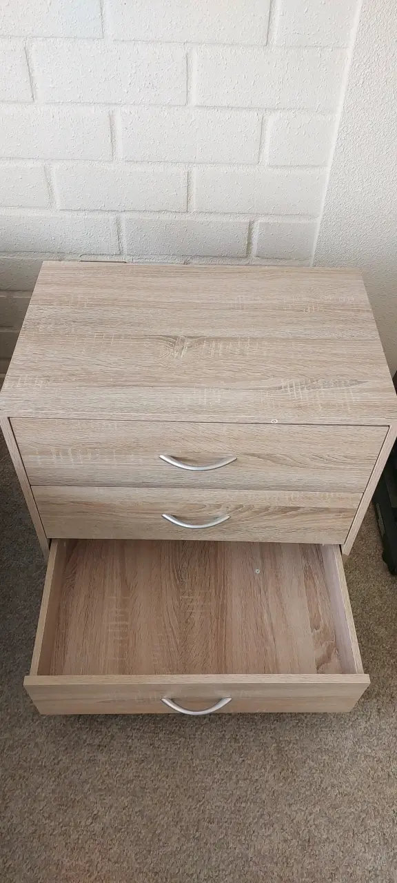 Cómoda de madera con 3 cajones - 5