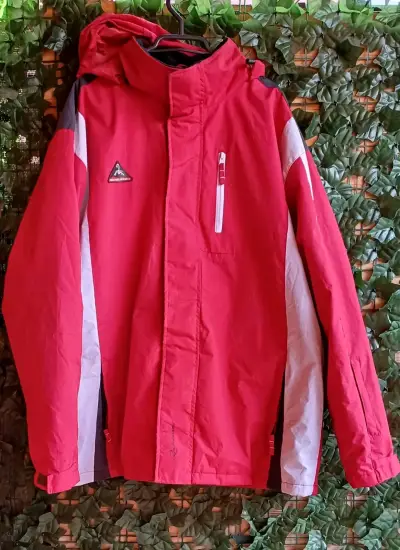 Chaqueta impermeable roja para hombre talla XL - miniatura 1
