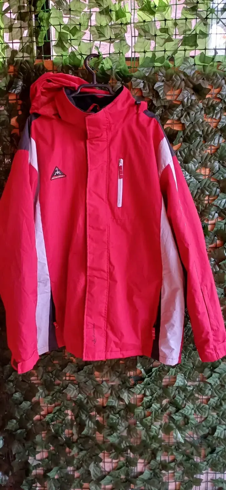 Chaqueta impermeable roja para hombre talla XL - 2